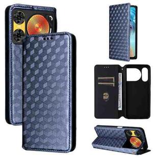 For ZTE nubia Music 2 Cubic Grid Texture Flip Leather Phone Case(Blue)
