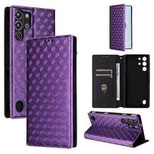 For ZTE nubia RedMagic 10 Pro / 10 Pro+ Cubic Grid Texture Flip Leather Phone Case(Purple)