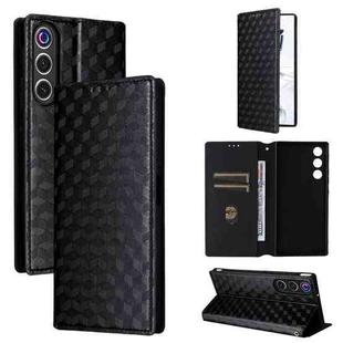 For ZTE nubia RedMagic 10 Air Cubic Grid Texture Flip Leather Phone Case(Black)