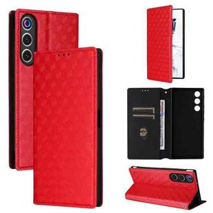 For ZTE nubia RedMagic 10 Air Cubic Grid Texture Flip Leather Phone Case(Red)