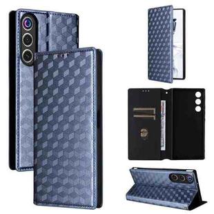 For ZTE nubia RedMagic 10 Air Cubic Grid Texture Flip Leather Phone Case(Blue)