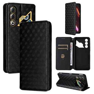 For ZTE nubia Neo 3 GT 5G Cubic Grid Texture Flip Leather Phone Case(Black)