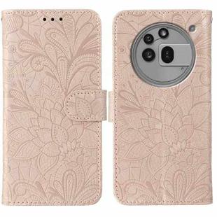 For Nothing Phone 3a Pro Lace Flower Embossing Flip Leather Phone Case(Rose Gold)