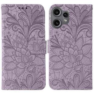 For Nothing CMF Phone 2 Pro Lace Flower Embossing Flip Leather Phone Case(Purple)
