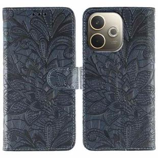 For OPPO A5 Pro 5G Global Lace Flower Embossing Flip Leather Phone Case(Dark Blue)