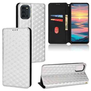 For Oukitel K9 Pro Cubic Grid Texture Flip Leather Phone Case(Silver)
