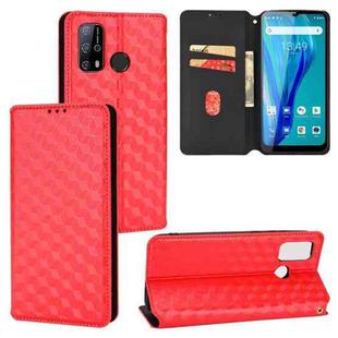 For Oukitel C23 Pro Cubic Grid Texture Flip Leather Phone Case(Red)