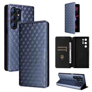 For Oukitel C61 / C61 Pro Cubic Grid Texture Flip Leather Phone Case(Blue)