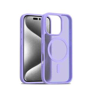 For iPhone 16 Pro Skin Feel TPU Hybrid PC MagSafe Phone Case(Purple)