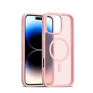 For iPhone 16 Pro Max Skin Feel TPU Hybrid PC MagSafe Phone Case(Pink)