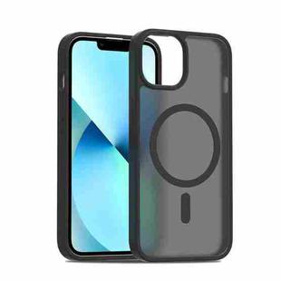 For iPhone 13 / 14 Skin Feel TPU Hybrid PC MagSafe Phone Case(Black)