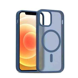 For iPhone 12 / 12 Pro Skin Feel TPU Hybrid PC MagSafe Phone Case(Blue)