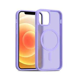 For iPhone 12 / 12 Pro Skin Feel TPU Hybrid PC MagSafe Phone Case(Purple)