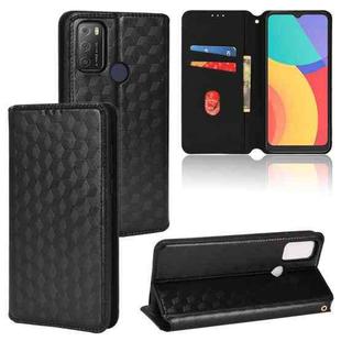For TCL 20E / TCL 20Y Cubic Grid Texture Flip Leather Phone Case(Black)