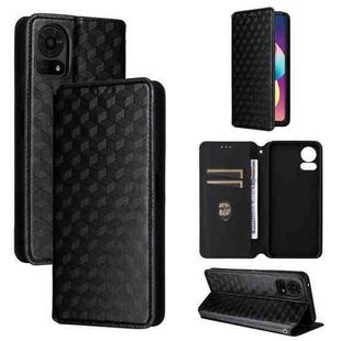 For TCL 50 LE / K23 / K24 Cubic Grid Texture Flip Leather Phone Case(Black)