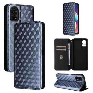 For TCL 50 LE / K23 / K24 Cubic Grid Texture Flip Leather Phone Case(Blue)