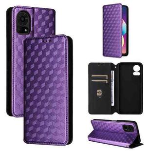 For TCL 50 LE / K23 / K24 Cubic Grid Texture Flip Leather Phone Case(Purple)