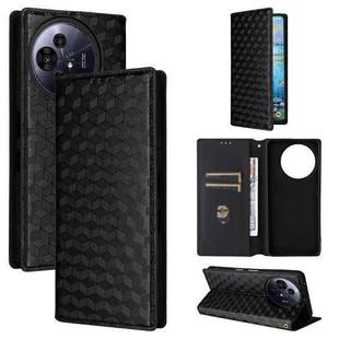 For TCL 50 NxtPaper / 50 Pro NxtPaper Cubic Grid Texture Flip Leather Phone Case(Black)