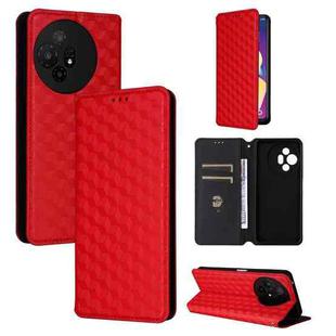 For TCL 50 XL 5G Cubic Grid Texture Flip Leather Phone Case(Red)