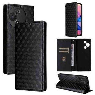 For TCL 60 5G / TCL 60R 5G Cubic Grid Texture Flip Leather Phone Case(Black)