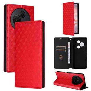 For TCL 60 NxtPaper Cubic Grid Texture Flip Leather Phone Case(Red)