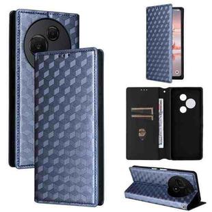 For TCL 60 NxtPaper Cubic Grid Texture Flip Leather Phone Case(Blue)