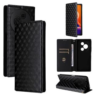 For TCL 605 / 60 SE Cubic Grid Texture Flip Leather Phone Case(Black)