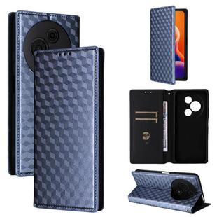 For TCL 605 / 60 SE Cubic Grid Texture Flip Leather Phone Case(Blue)
