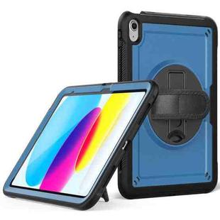For iPad 2025 / 2022 Honeycomb Hand Grip Turntable Stand Tablet Case(Navy Blue)