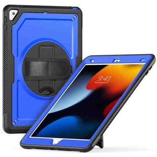 For iPad 10.2 2021 / 2020 / 10.5 2019 Honeycomb Hand Grip Turntable Stand Tablet Case(Dark Blue)