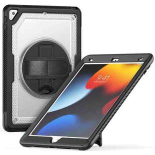 For iPad 10.2 2021 / 2020 / 10.5 2019 Honeycomb Hand Grip Turntable Stand Tablet Case(Transparent)