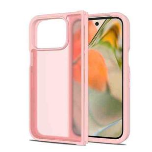 For Google Pixel 9 Pro Fold Skin Feel TPU Hybrid PC Phone Case(Pink)