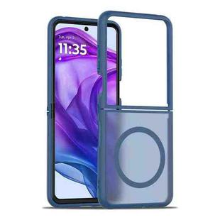 For Motorola Razr 50 Ultra Skin Feel TPU Hybrid PC MagSafe Phone Case(Blue)