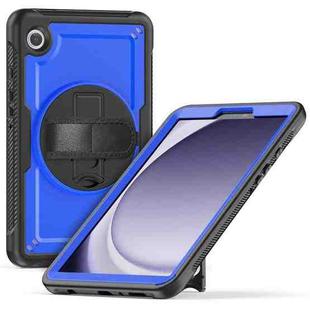 For Samsung Galaxy Tab A9 Honeycomb Hand Grip Turntable Stand Tablet Case(Dark Blue)