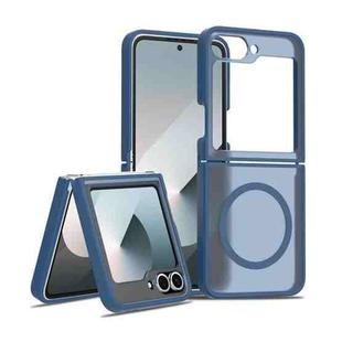 For Samsung Galaxy Z Flip6 Skin Feel TPU Hybrid PC MagSafe Phone Case(Blue)