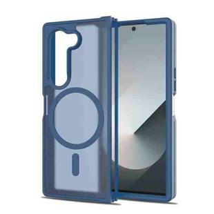 For Samsung Galaxy Z Fold6 Skin Feel TPU Hybrid PC MagSafe Phone Case(Blue)