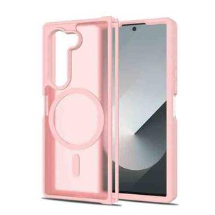 For Samsung Galaxy Z Fold6 Skin Feel TPU Hybrid PC MagSafe Phone Case(Pink)