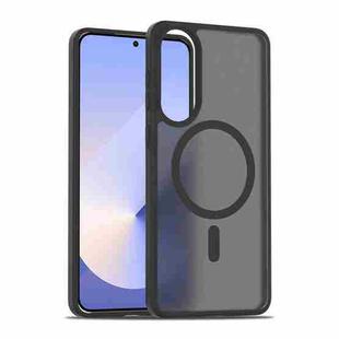 For Samsung Galaxy S25 Edge 5G Skin Feel TPU Hybrid PC MagSafe Phone Case(Black)