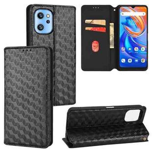 For Umidigi A13 / A13S / A13 Pro Cubic Grid Texture Flip Leather Phone Case(Black)
