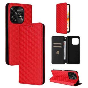For Umidigi A15 / A15C / A15T Cubic Grid Texture Flip Leather Phone Case(Red)