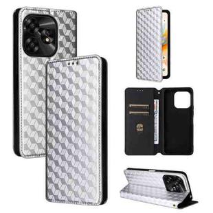 For Umidigi A15 / A15C / A15T Cubic Grid Texture Flip Leather Phone Case(Silver)