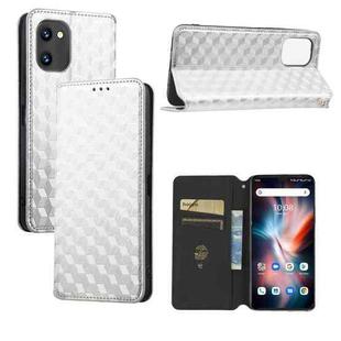 For Umidigi C1 / C1 Max Cubic Grid Texture Flip Leather Phone Case(Silver)