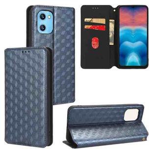 For Umidigi G1 / G1 Max Cubic Grid Texture Flip Leather Phone Case(Blue)