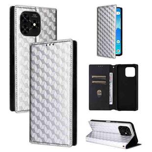 For Umidigi G5 Mecha Cubic Grid Texture Flip Leather Phone Case(Silver)