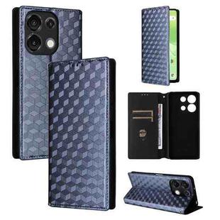 For Umidigi G9 5G Cubic Grid Texture Flip Leather Phone Case(Blue)