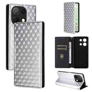 For Umidigi Note 90 Cubic Grid Texture Flip Leather Phone Case(Silver)