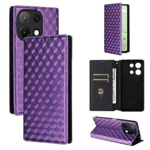 For Umidigi Note 90 Cubic Grid Texture Flip Leather Phone Case(Purple)