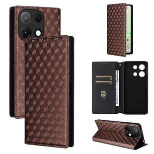 For Umidigi Note 90 Cubic Grid Texture Flip Leather Phone Case(Brown)