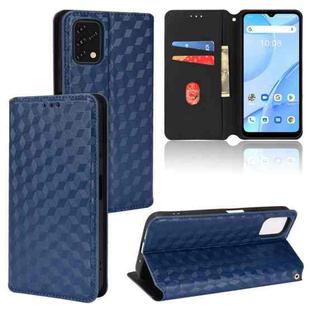For Umidigi Power 5S Cubic Grid Texture Flip Leather Phone Case(Blue)