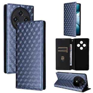 For Umidigi G100 / G100A Cubic Grid Texture Flip Leather Phone Case(Blue)